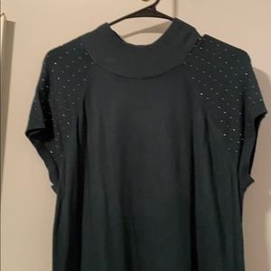 Dark green turtleneck dress